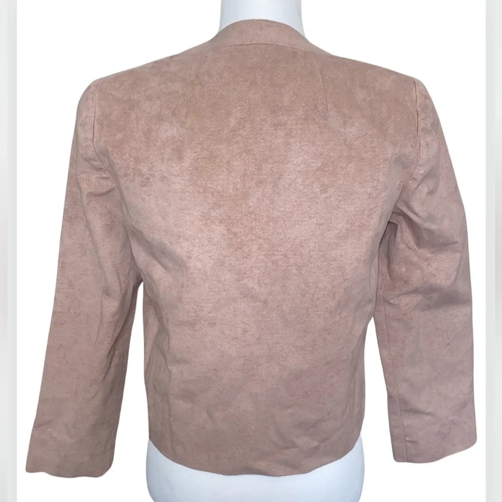 Vintage Samuel Robert by Peter Hatsi Androu Blush Pink Suede Like Blazer Jacket - Picture 10 of 12